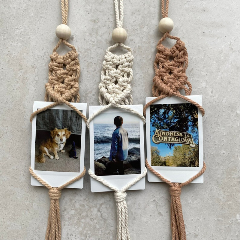 Home Textiles Photos - Macrame Wall Hanging Photo Display Macrame