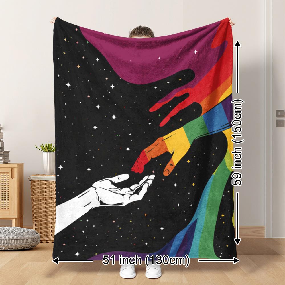 Galaxy Home Textiles - Colorful Rainbow Hands Galaxy Star Pattern