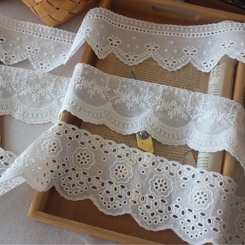 Home Textiles Photos - White Cotton Lace Ribbon, DIY Handmade