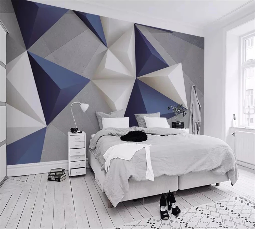 Home Textiles Photos - Customized wallpaper 3D photo mural geometric