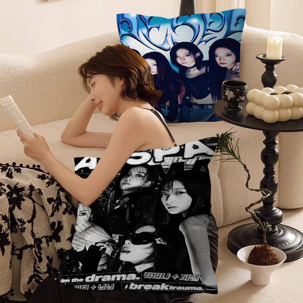 Home Textiles Group - Girl Group Kpop A-Aespa Office Cushion