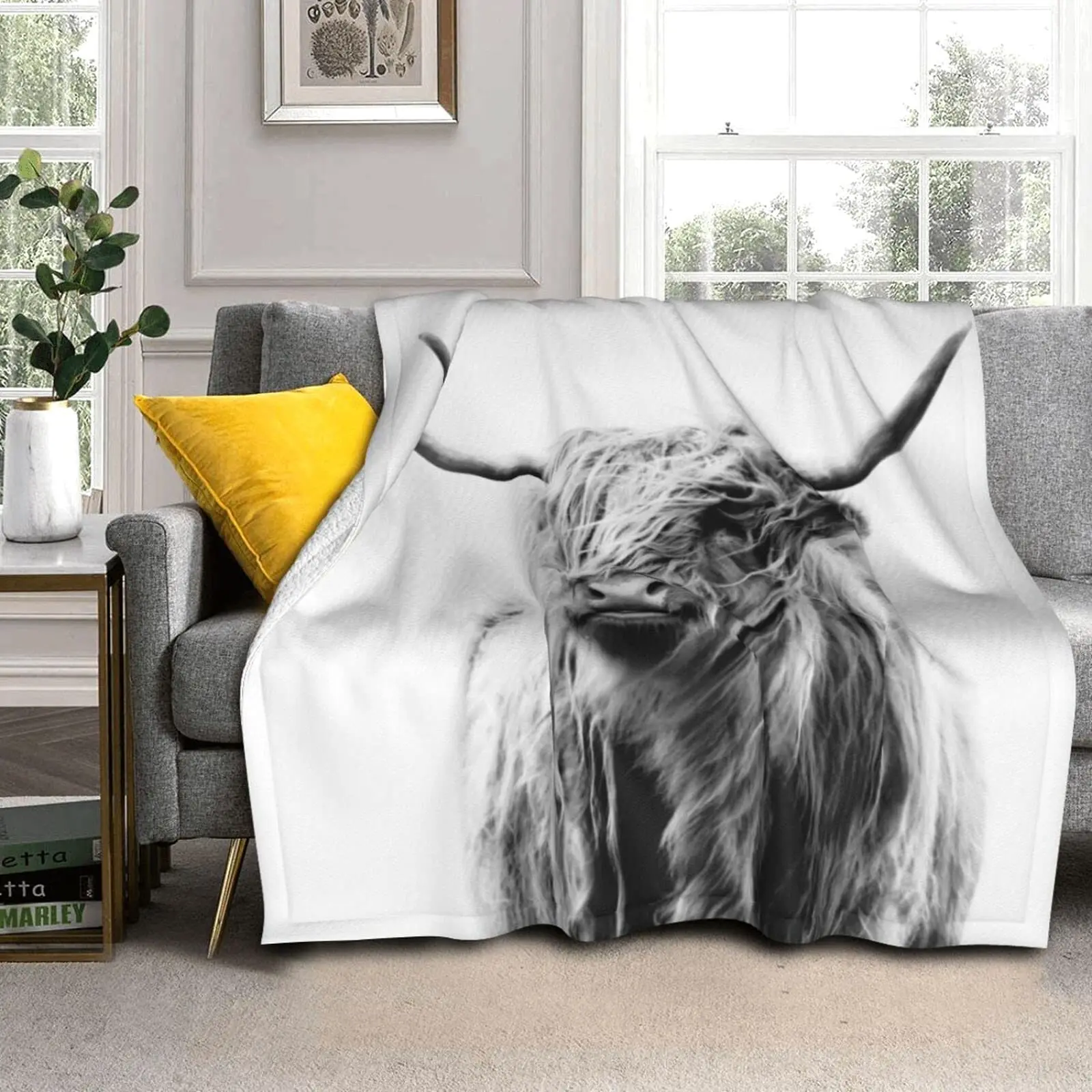 Highland Cow Blanket Animal Be - Highland Home Textiles recension och pris