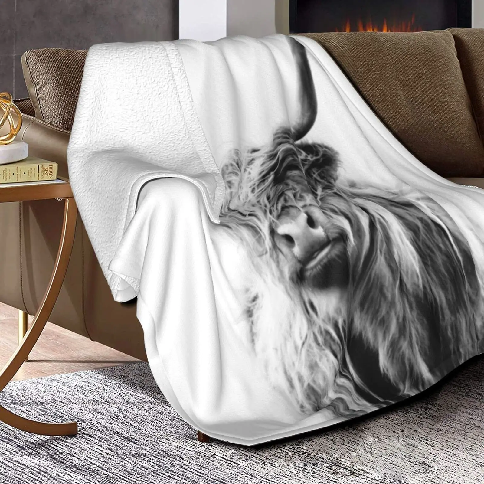 Highland Cow Blanket Animal Be - Highland Home Textiles recension och pris