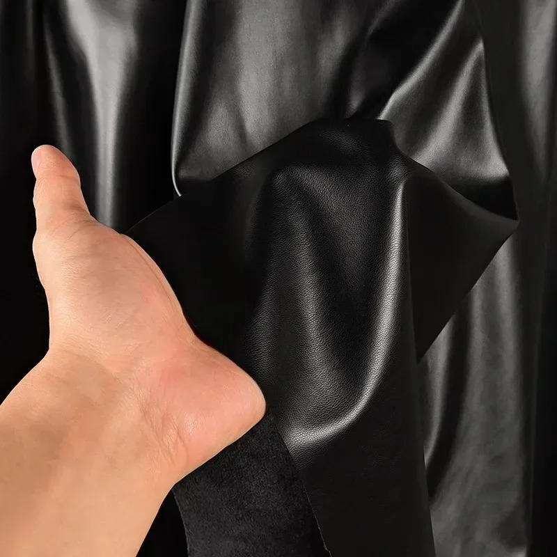 Suede PU Leather Fabric Black  - Home Textiles Wholesale recension och pris