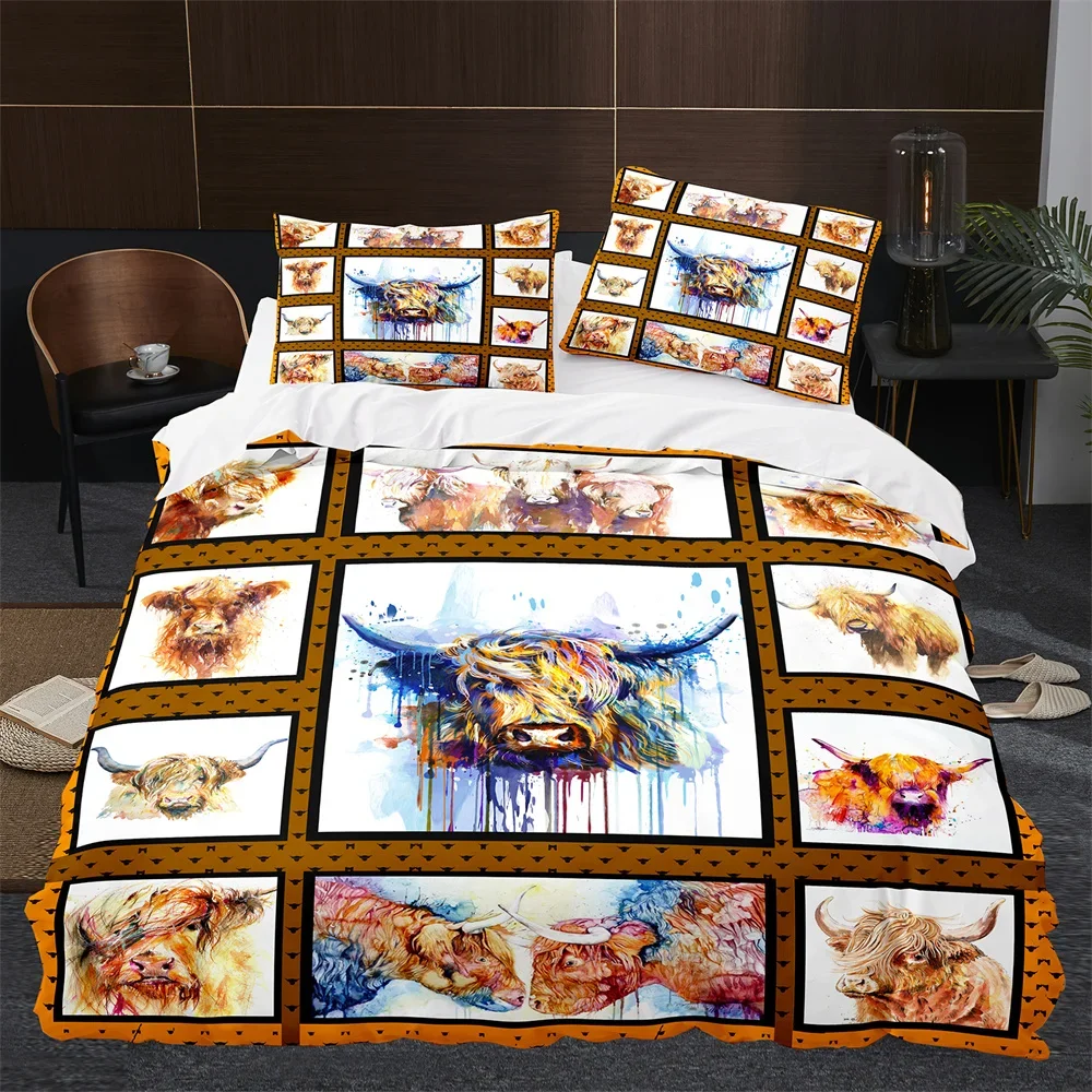 Highland Cow Cattle Farmhouse  - Highland Home Textiles recension och pris