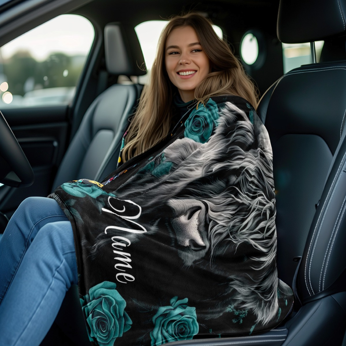 Personalized Highland Cow Blan - Highland Home Textiles recension och pris