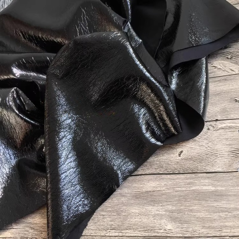 Pure Black Texture PU Leather  - Home Textiles Wholesale recension och pris