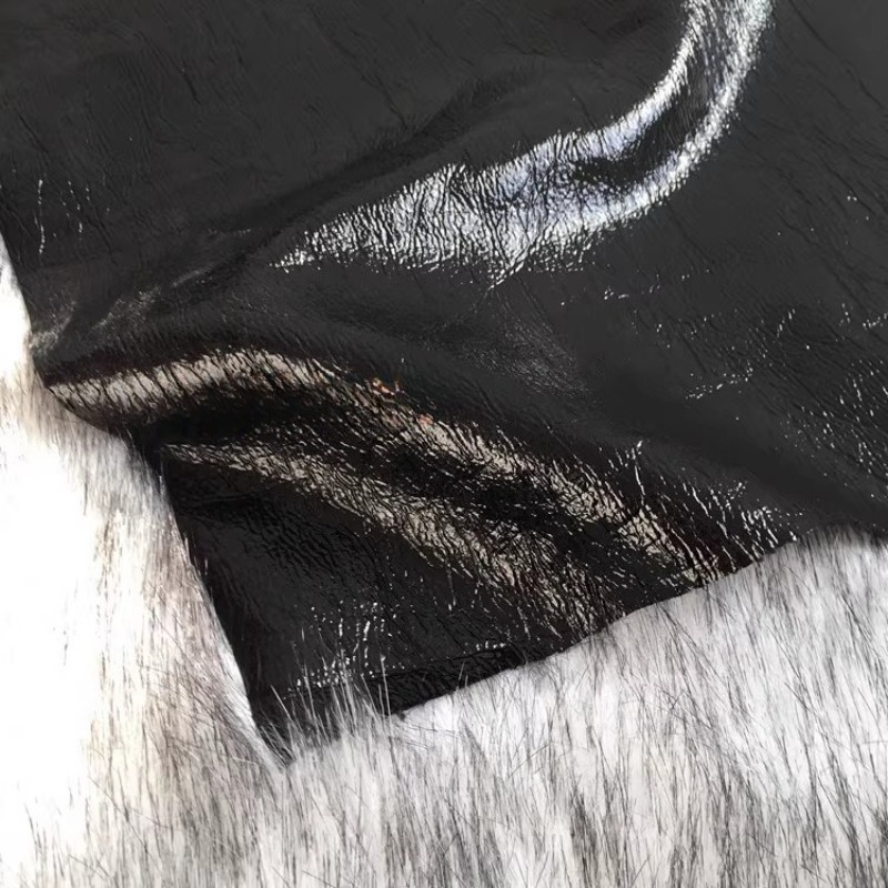 Pure Black Texture PU Leather  - Home Textiles Wholesale recension och pris