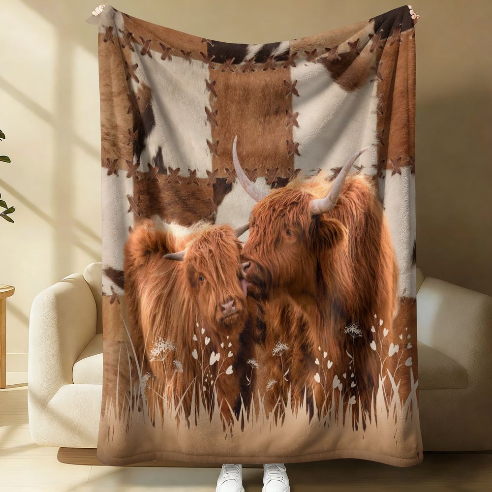 Highland Cattle Digital Print  - Highland Home Textiles recension och pris