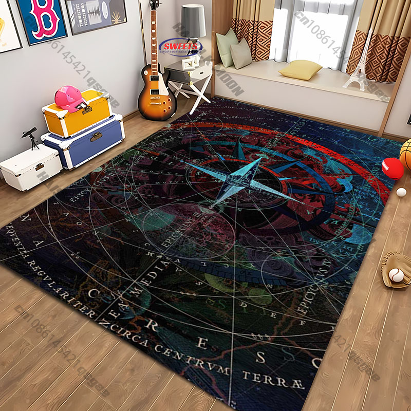 Compass Design Rug for Modern  - Luxury Home Textiles Usa recension och pris