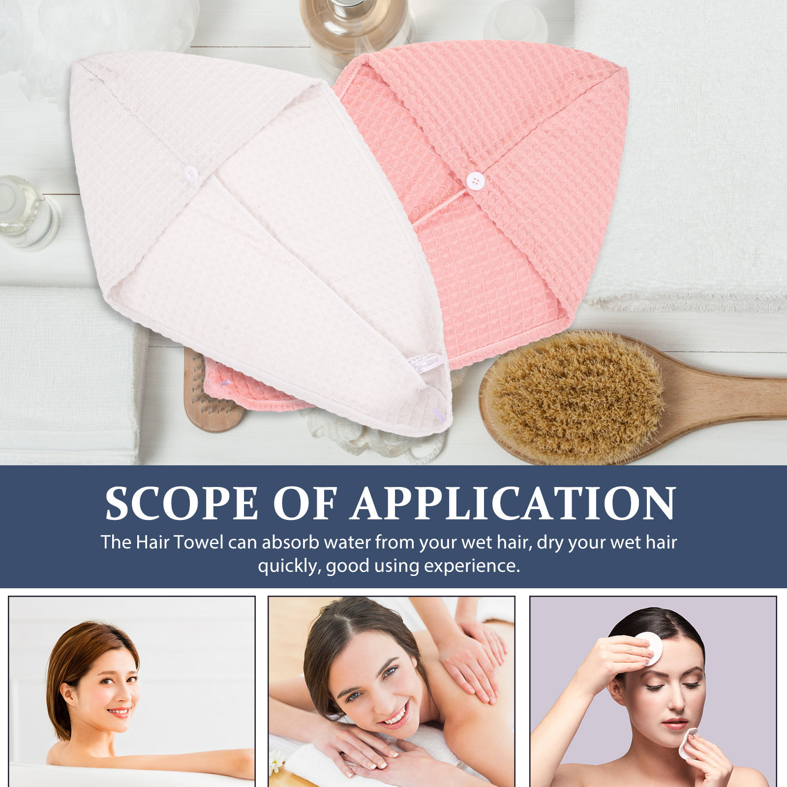 2Pcs Rapid Drying Hair Towel W - Home Textiles In Pakistan recension och pris