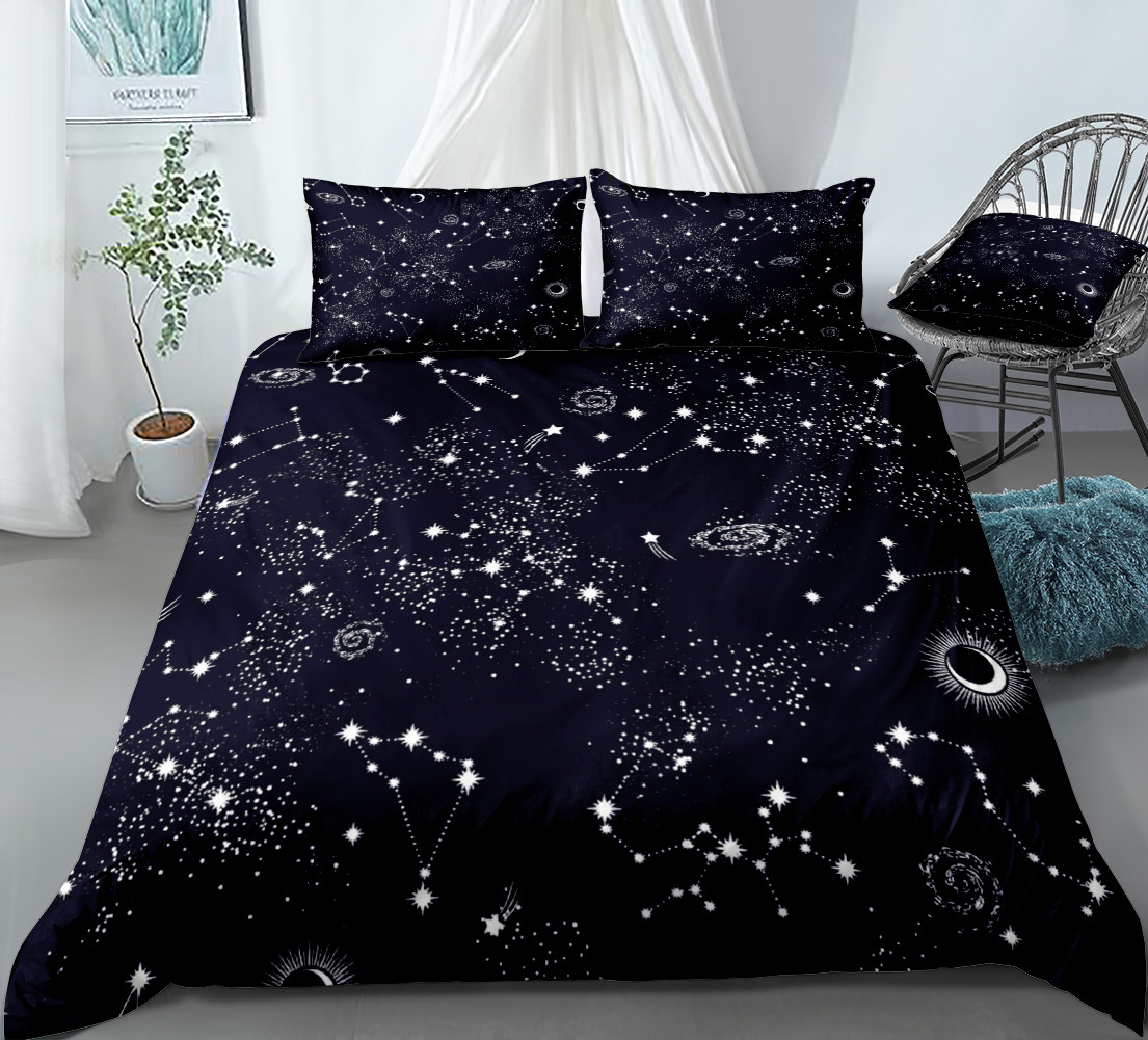 Stars Bedding Set Night Sky Ki - Galaxy Home Textiles recension och pris