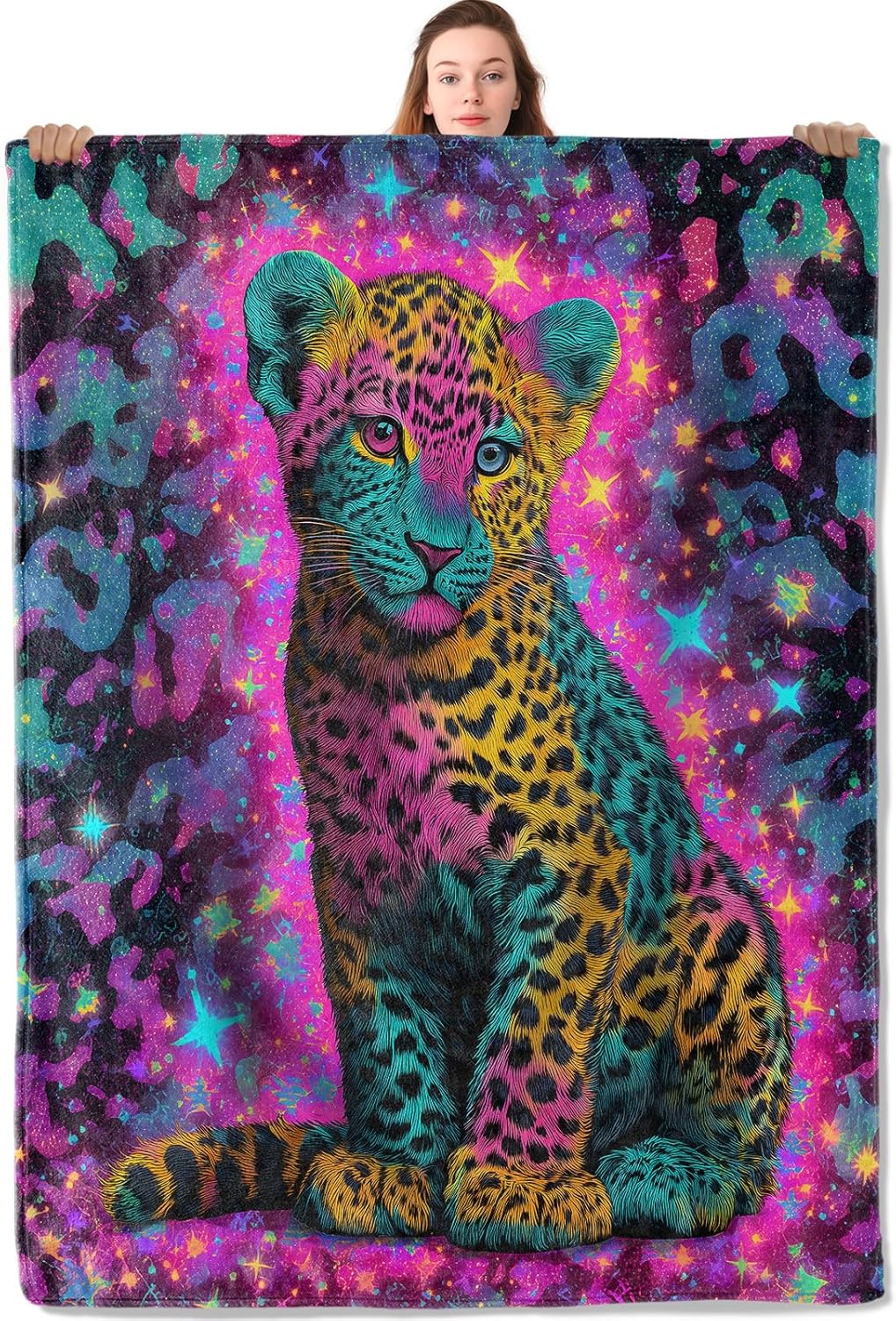 Galaxy leopard blanket colorfu - Galaxy Home Textiles recension och pris