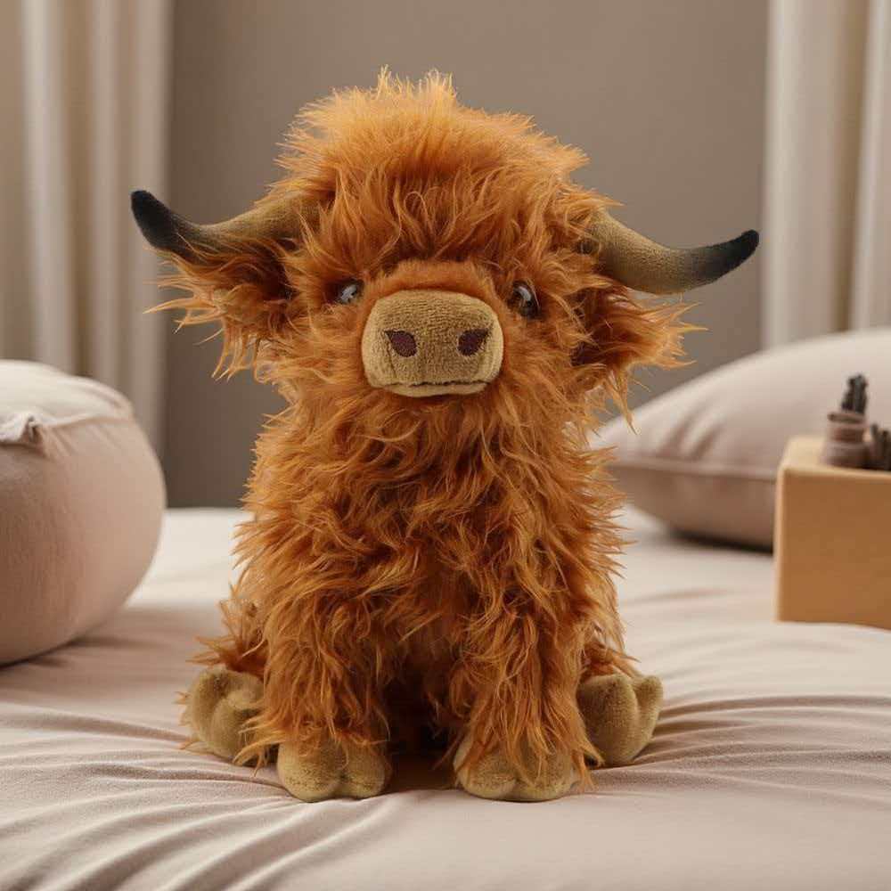 Highland Bull Simulation Plush - Highland Home Textiles recension och pris