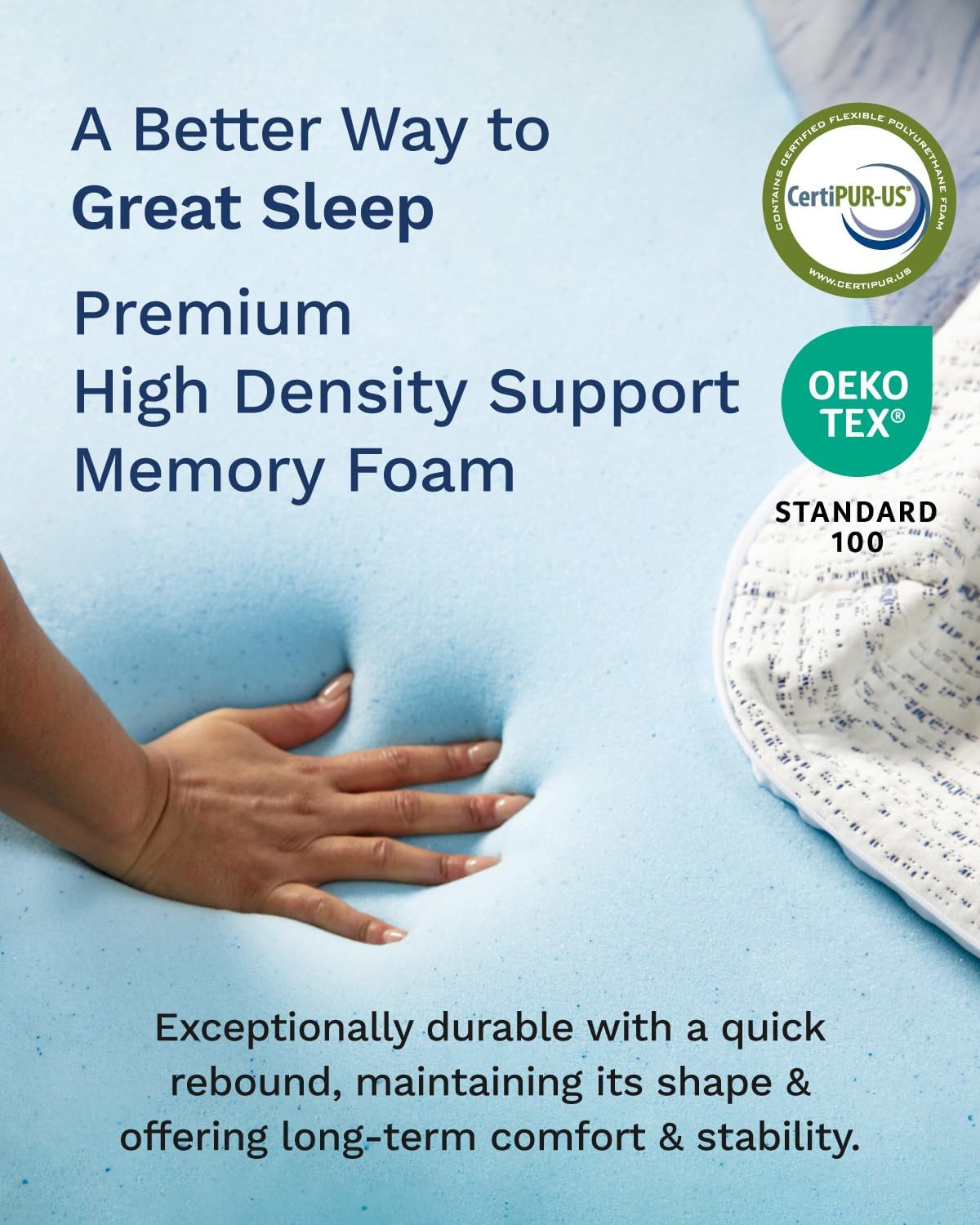 3 Inch Memory Foam Mattress To - Memory Foam Topper recension och pris